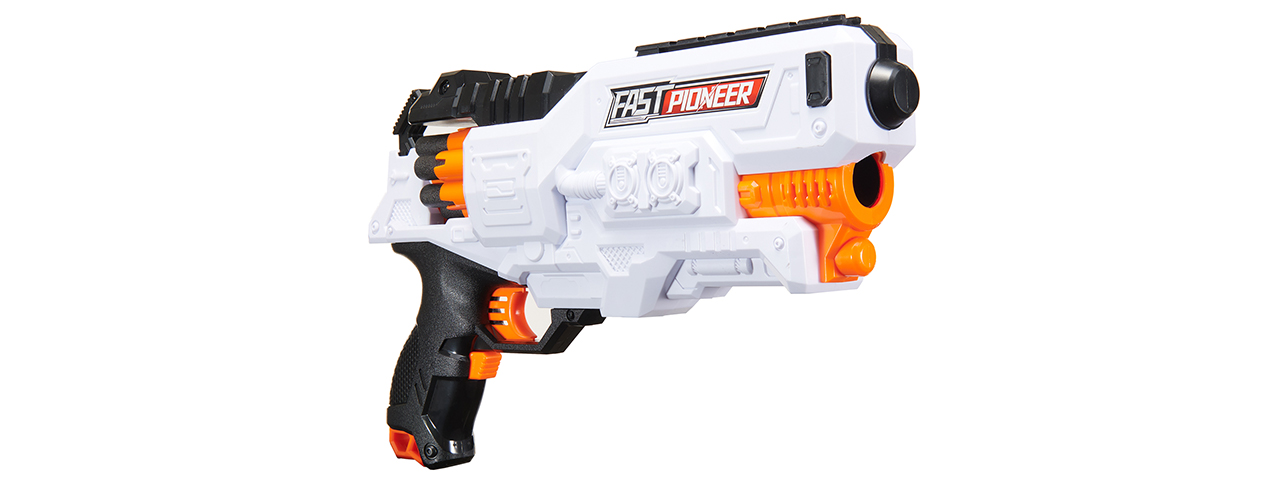 Cyber Walker Fast Pistol Electric Dart Blaster (White/Orange)