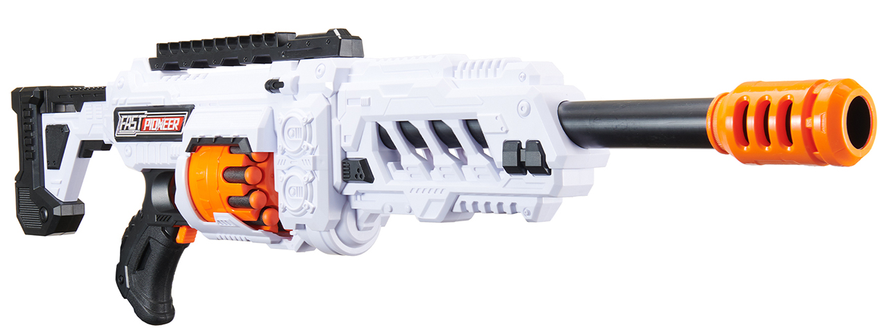 Cyber Walker Fast Sniper XL Electric Dart Blaster (White/Orange)