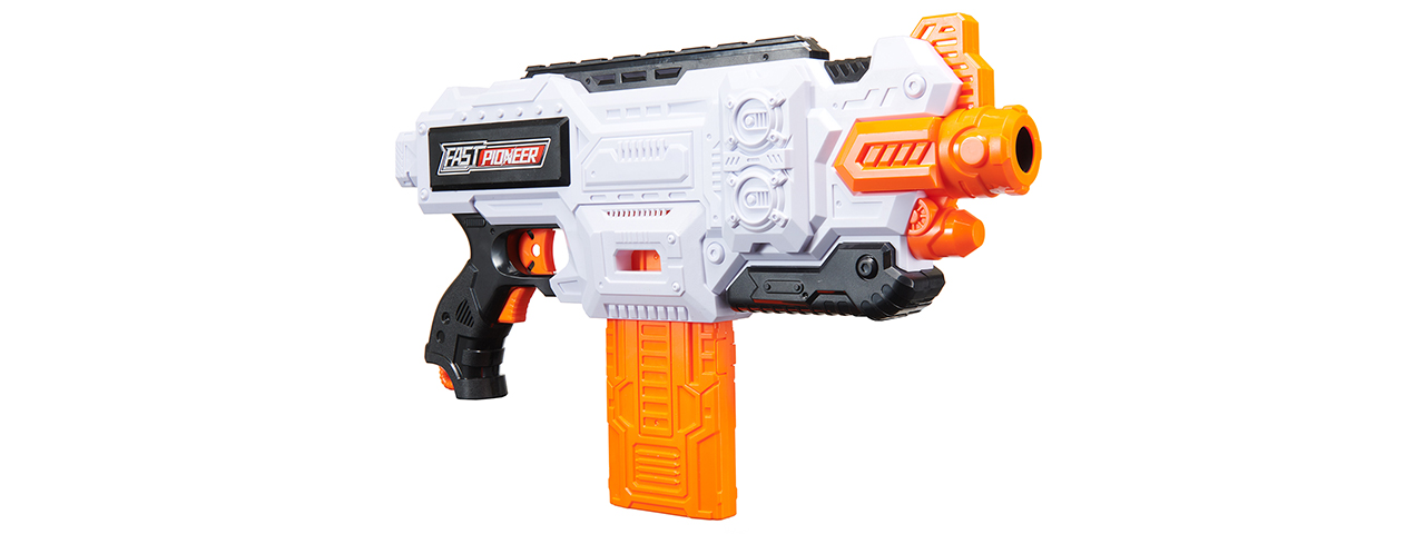 Cyber Walker Fast Bang SMG Electric Dart Blaster (White/Orange)