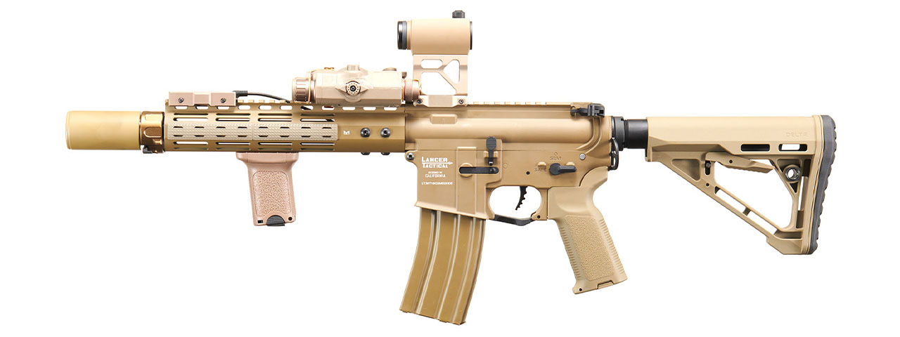 Custom Brimstone - Lancer Tactical Archon 9" M-LOK Proline Series M4 Airsoft Rifle w/ Delta Stock