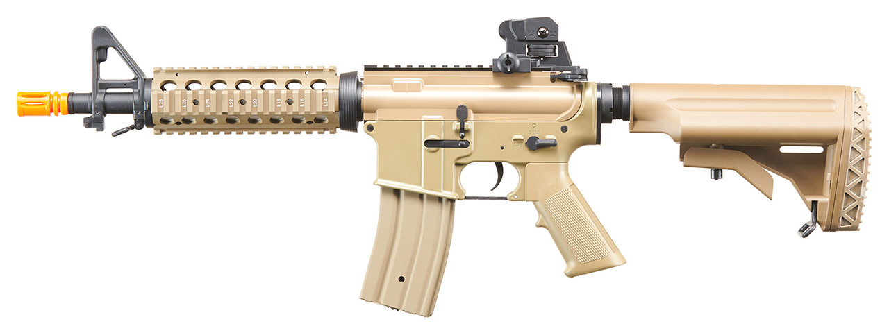 Golden Eagle JG F6624TAN Super Enhanced M4 CQB RIS AEG Metal Gear, Rail Covers, Polymer Body in Tan Golden Eagle JG F6624TAN Super Enhanced M4 CQB RIS AEG Metal Gear, Rail Covers, Polymer Body in Tan