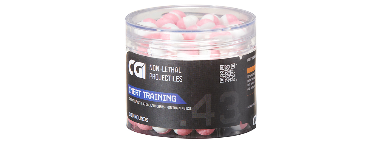 GoldenBall CGI .43 Caliber Non Lethal Training Projectiles - (Pink/White)