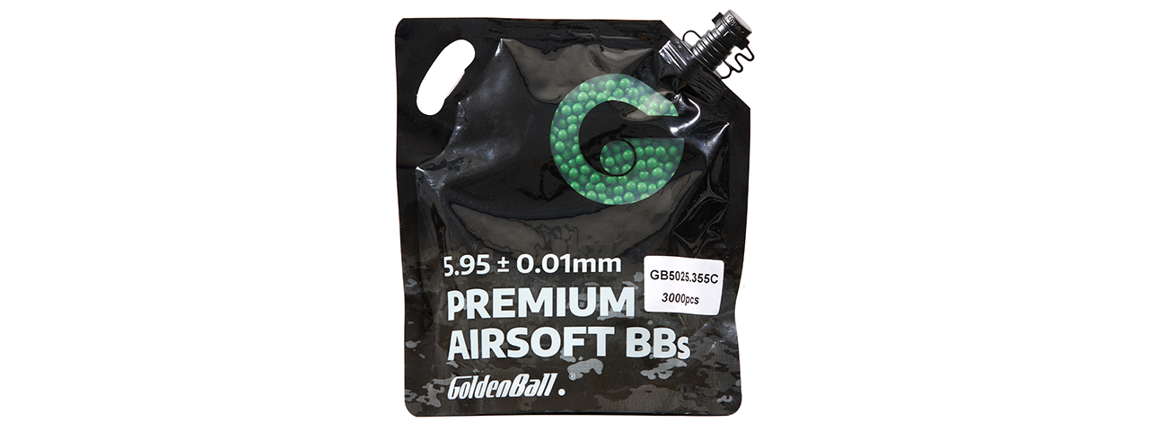 GoldenBall 3000 Round .25G Premium Grade BBs - (Green)