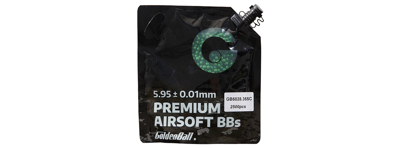 GoldenBall 2500 Round .28G Premium Grade BBs - (Green)