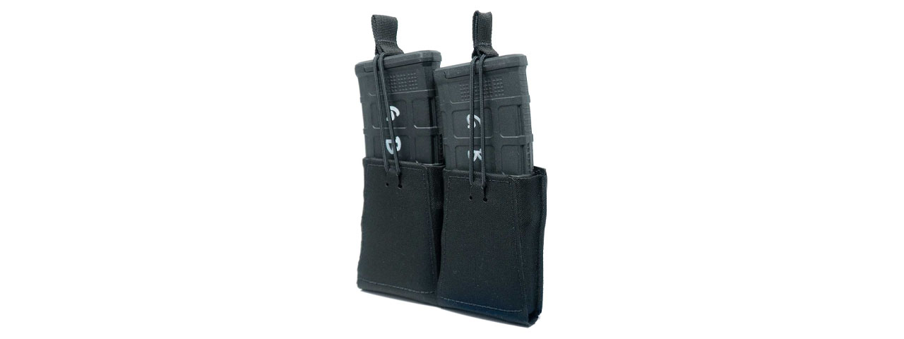 GBRS Group Double 5.56 Rifle Magazine Pouch Bungee Retention - (Black)