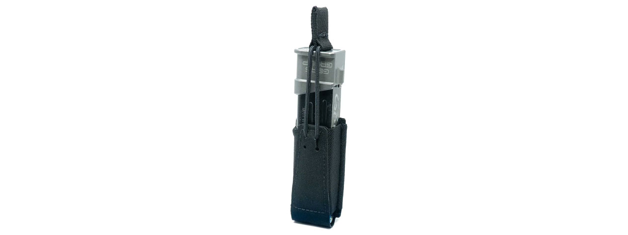 GBRS Group Single Pistol Magazine Pouch w/ Bungee Retention - (Black)
