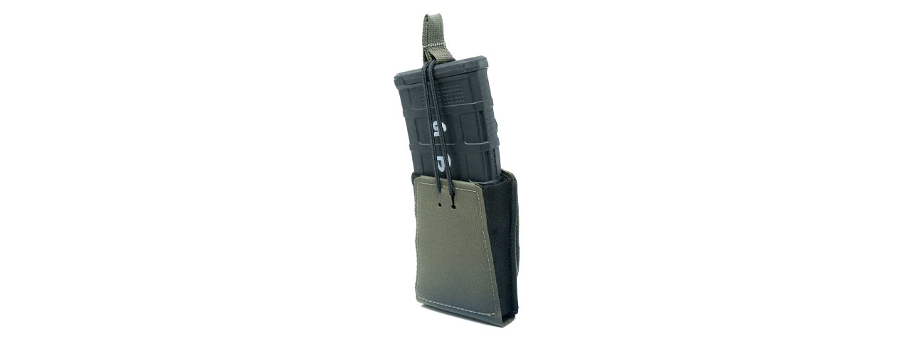 GBRS Group Single Rifle Magazine Pouch w/ Bungee Retention - (Ranger Green)