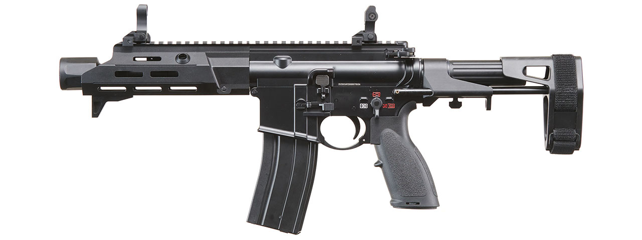 Golden Eagle GBBR Airsoft Rifle w/ 7.5" M LOK Handguard and Mock Amplifier - (Black)