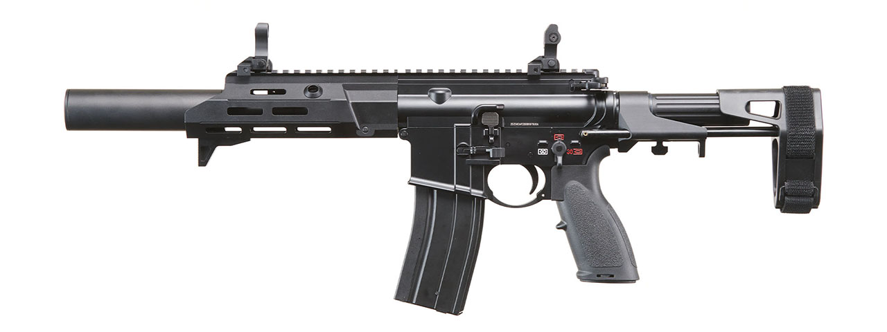 Golden Eagle GBBR Airsoft Rifle w/ 7.5" M LOK Handguard and Mock Suppressor - (Black)