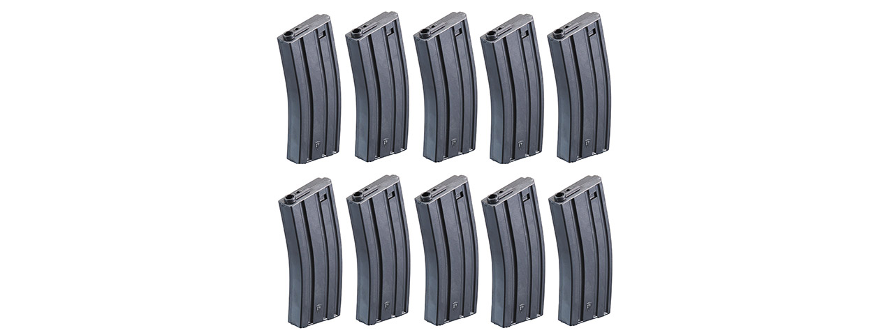 Elite Force Pack of 10 140 Round M4 Mid-Capacity Airsoft Magazines (Color: Black)