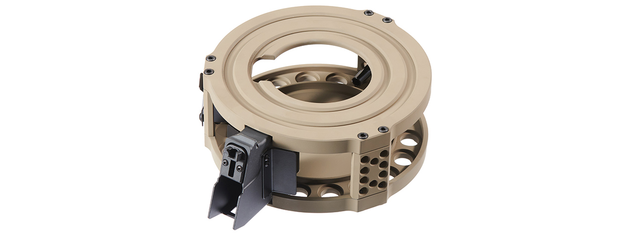 ITP SAIGA 12K Shotgun Drum Magazine Kit V2 For Marui TM SAIGA-12 SBS GBB Series - (FDE)