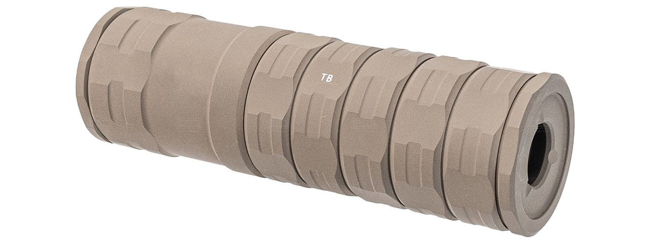 ITP Modular Airsoft Barrel Extension Mock Suppressor For Marui TM SAIGA 12 GBB Series - (FDE)