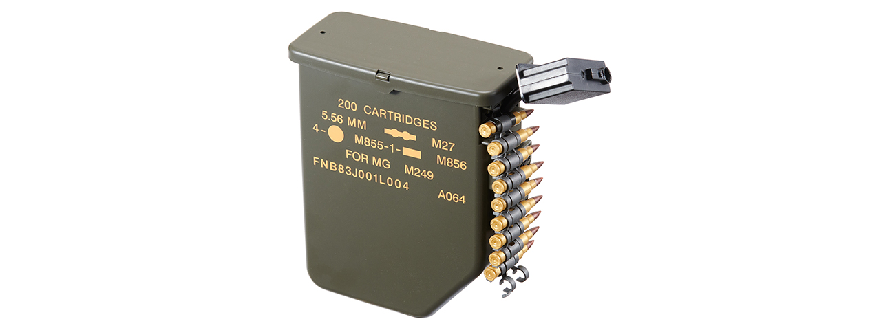 Atlas Custom Works M249T 2500Rd Electric Winding Airsoft Drum Magazine - (Tan)