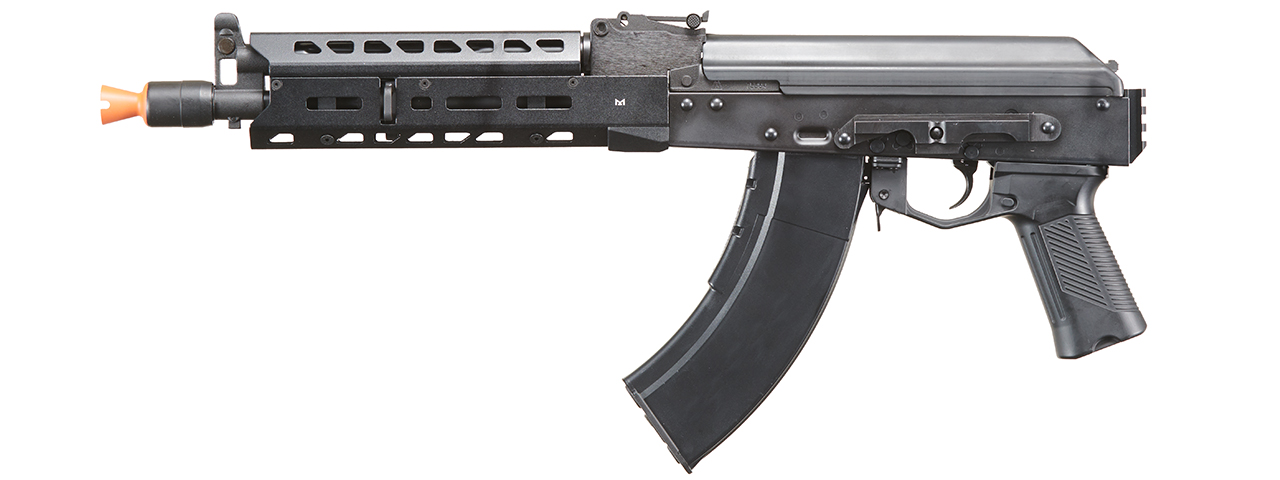 LCT Airsoft AK104 Steel AEG Airsoft Rifle w/ ASTER V2 SE Expert & Picatinny Stock Adapter - (Black)