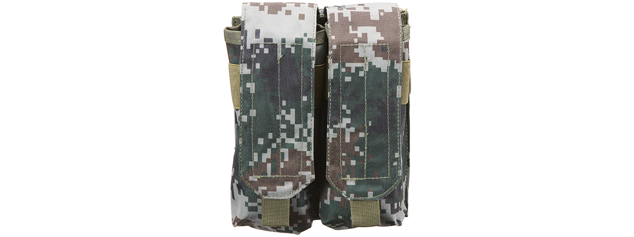 JAGUN TACTICAL AIRSOFT MOLLE DOUBLE MAGAZINE POUCH - PLA TYPE 07