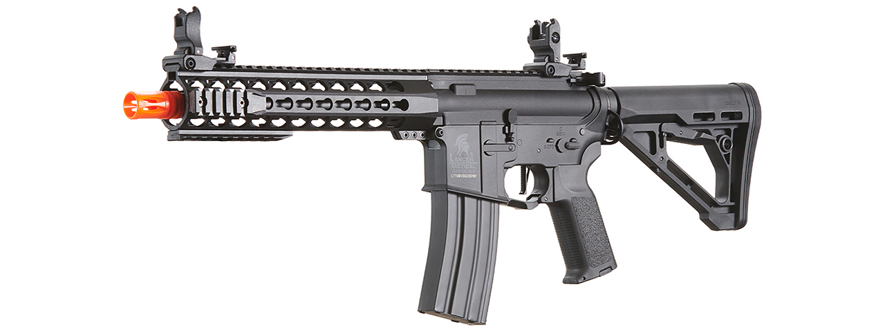 Lancer Tactical Gen 3 10" KeyMod M4 Carbine Airsoft AEG Rifle with Delta Stock (Color: Black)
