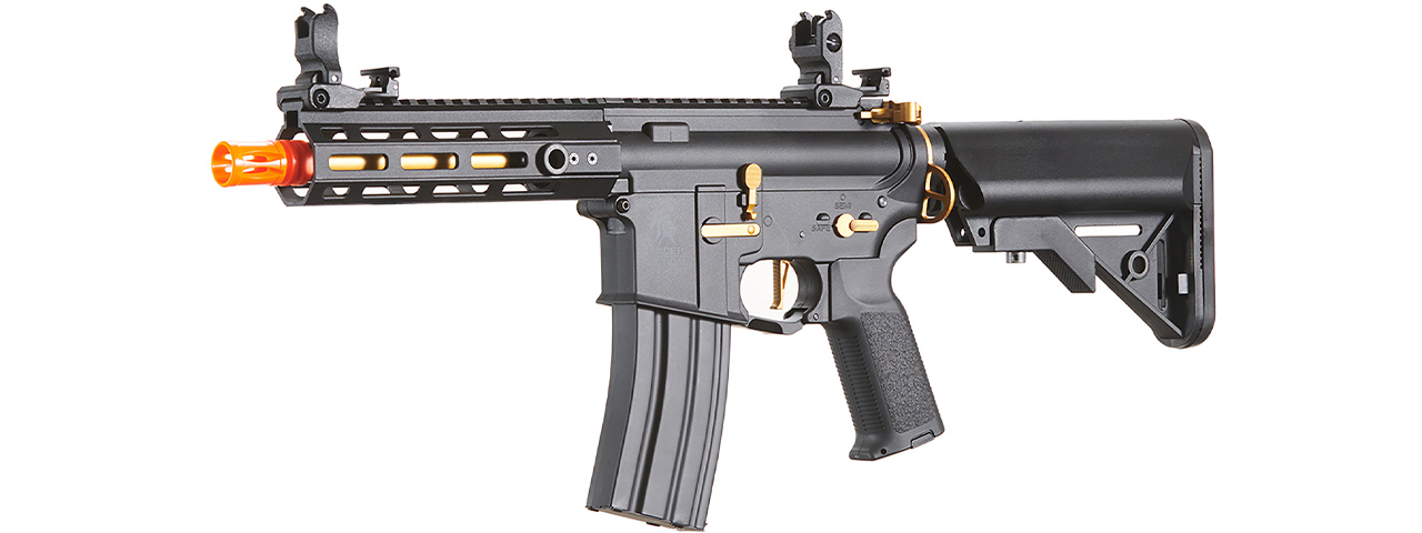 Lancer Tactical Gen 2 Hellion M-LOK 7" Airsoft M4 AEG Core Series (Color: Black & Gold)(No Battery and Charger)
