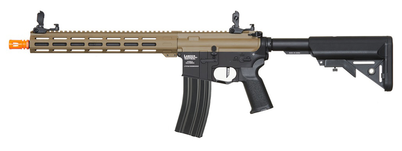 Lancer Tactical Viking 13" M-LOK Proline Series M4 Airsoft Rifle w/ Crane Stock (Color: Two-Tone) Lancer Tactical Viking 13" M-LOK Proline Series M4 Airsoft Rifle w/ Crane Stock (Color: Two-Tone)