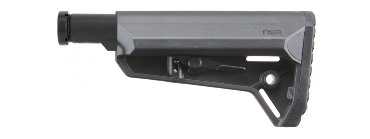 Lancer Tactical Adjustable NSR AEG Rifle Stock - (Black)