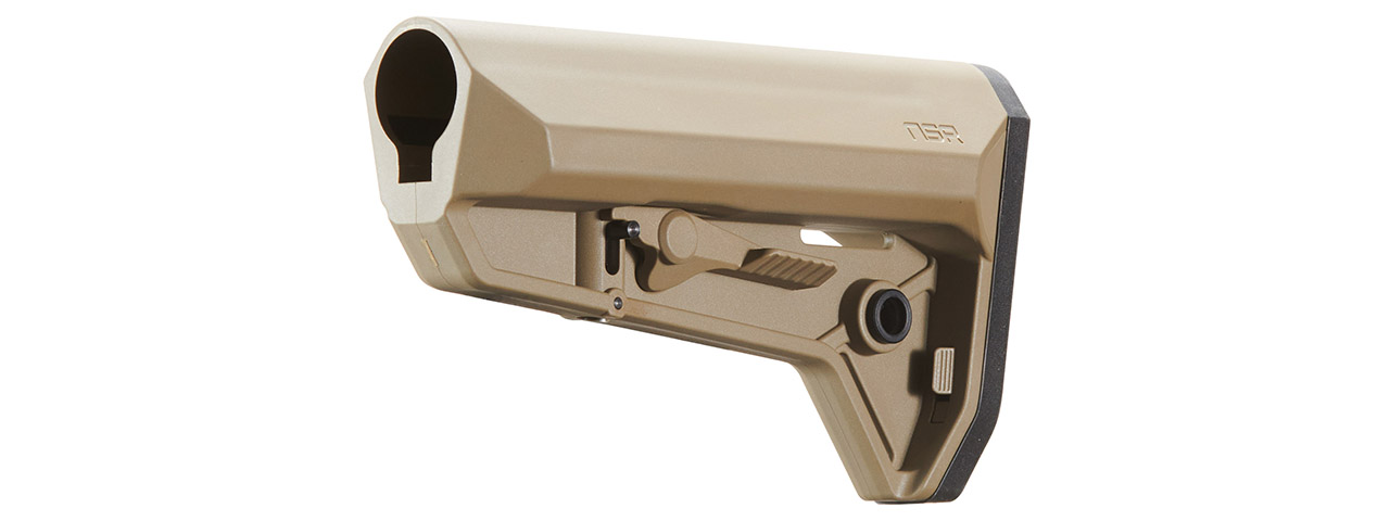 Lancer Tactical Adjustable NSR AEG Rifle Stock Without Buffer Tube - (Tan)