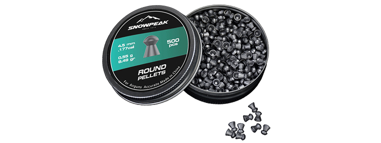 SnowPeak 500CT Round 4.5MM Caliber Air Gun Pellets (Round Head)