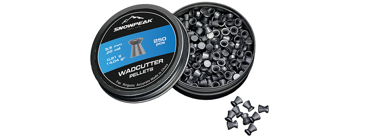 SnowPeak 500CT Wadcutter 5.5MM Caliber Air Gun Pellets (Flat Head)