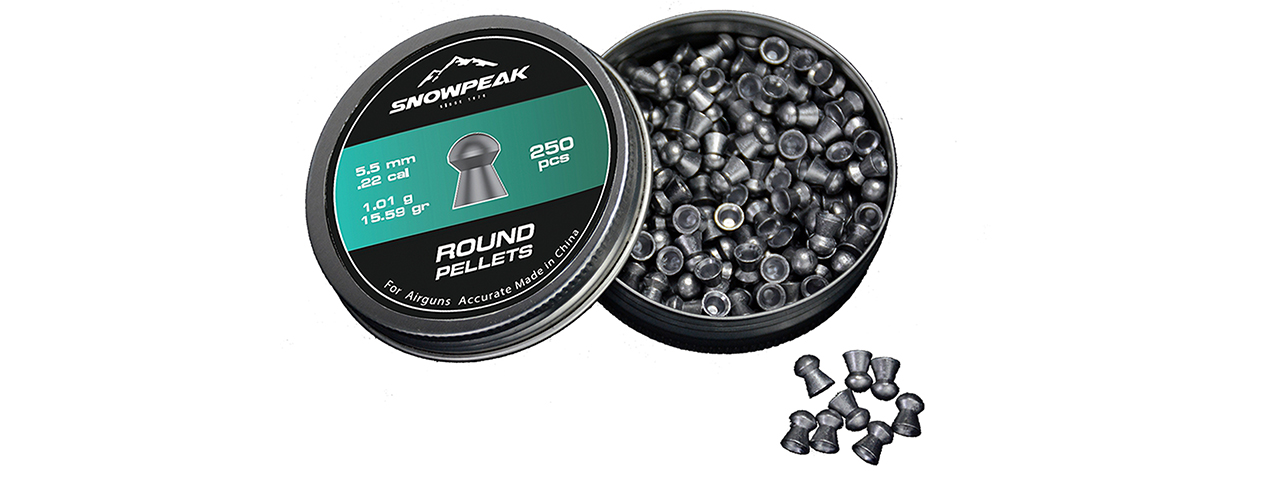SnowPeak 250CT Round 5.5MM Caliber Air Gun Pellets (Dome Head)