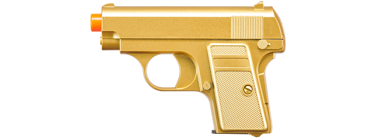 Lancer Tactical M222 Spring Powered Airsoft Pistol (Color: Gold)