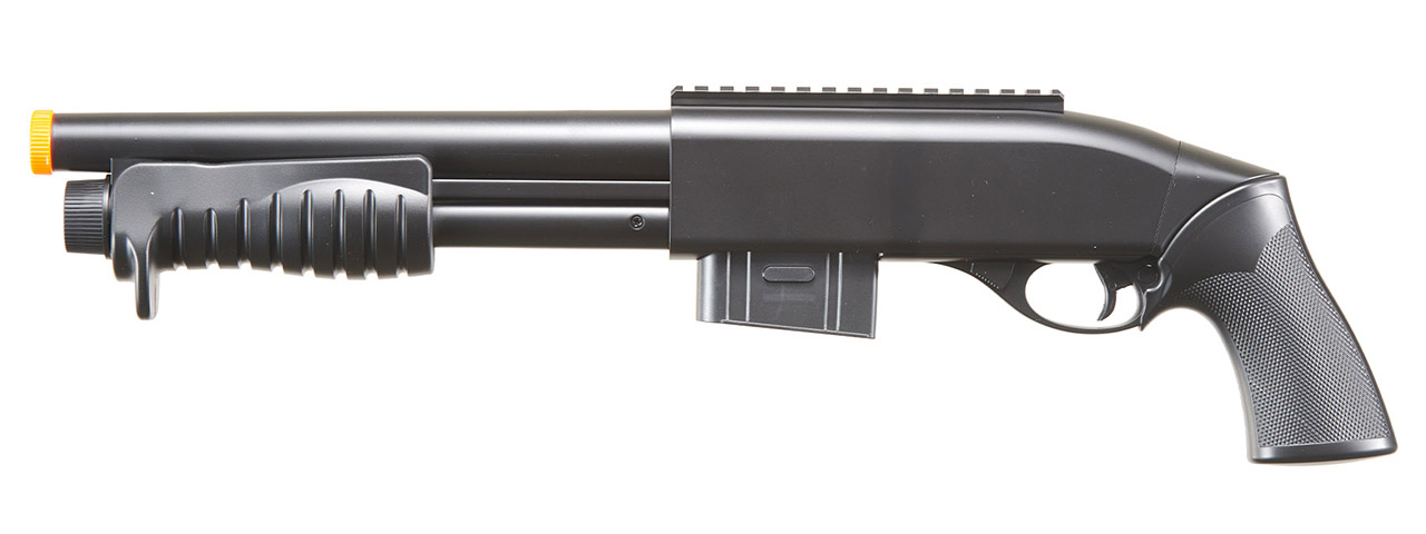 Double Eagle M401 Pump Action Airsoft Spring Shotgun (Color: Black)