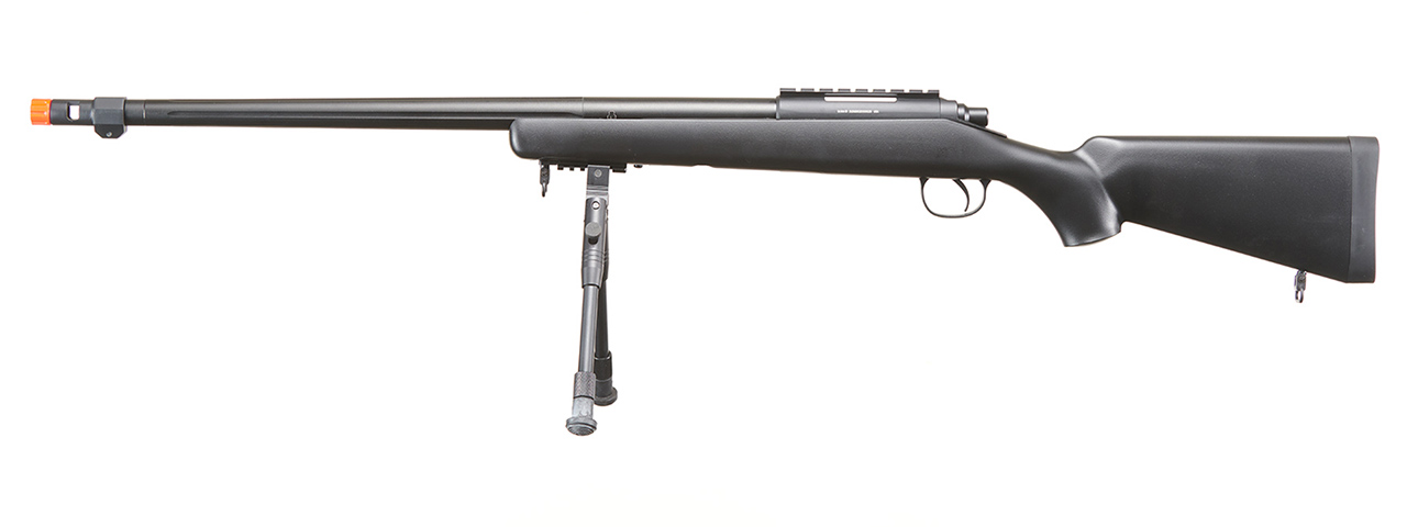 WELL MB07BBIP VSR-10 BOLT ACTION RIFLE w/FLUTED BARREL & BIPOD (COLOR: BLACK)