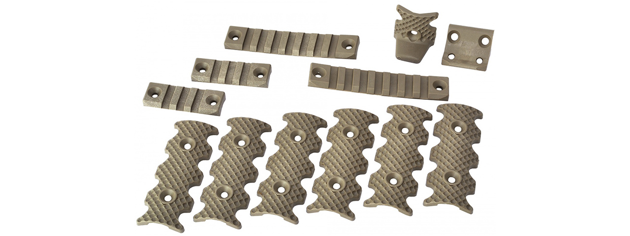 PTS CENTURION ARMS AIRSOFT CMR MODULAR RAIL ACCESSORY PACK - TAN