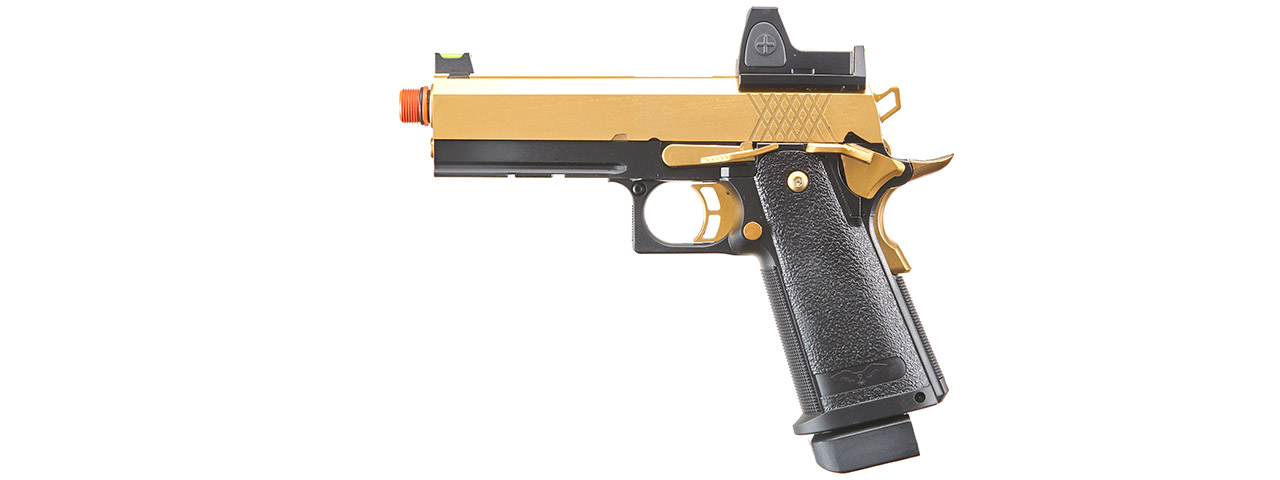 Raven Airsoft 4.3 Hi Capa + Micro Red Dot - Black & Gold