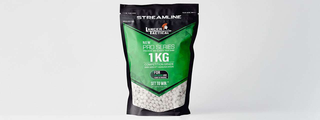 Lancer Tactical 3570 Round 0.28g Streamline Competition Grade Outdoor BBs (Color: White)