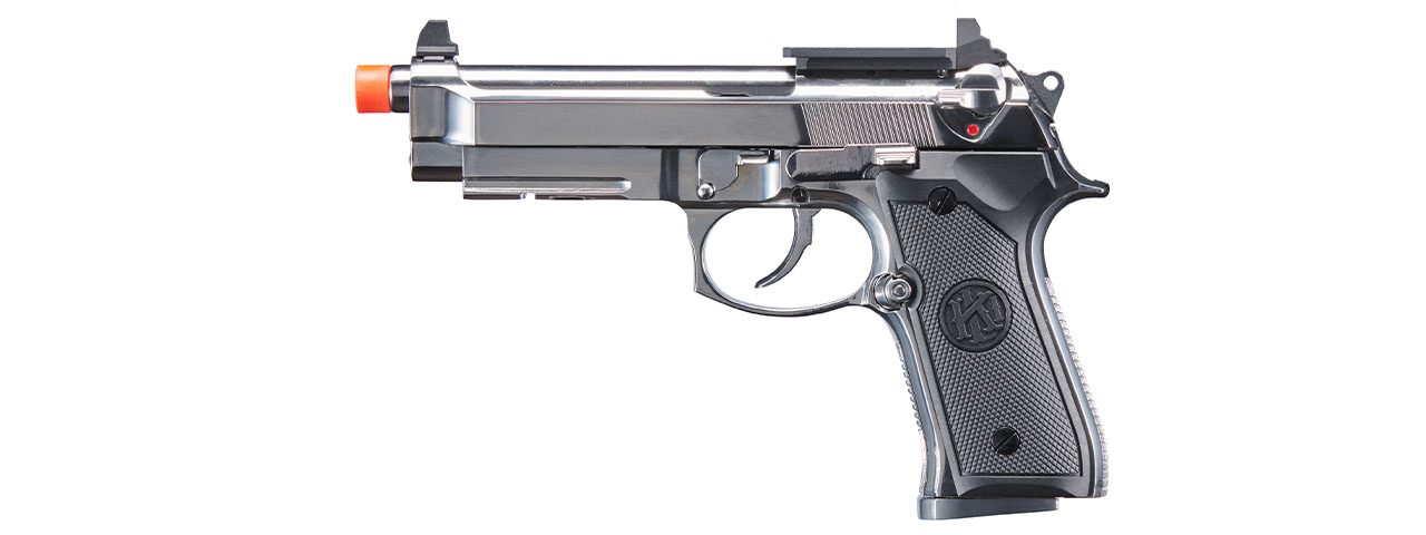 KLI KL-92 AI Optic Ready Silver Version 6mm Dual Power CO2/Gas Blowback Airsoft Pistol - (Silver)