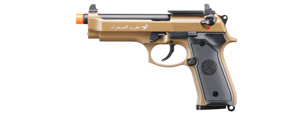 KLI KL-92 SAHARA Limited Edition 6mm Dual Power CO2/Gas Blowback Airsoft Pistol - (Tan)