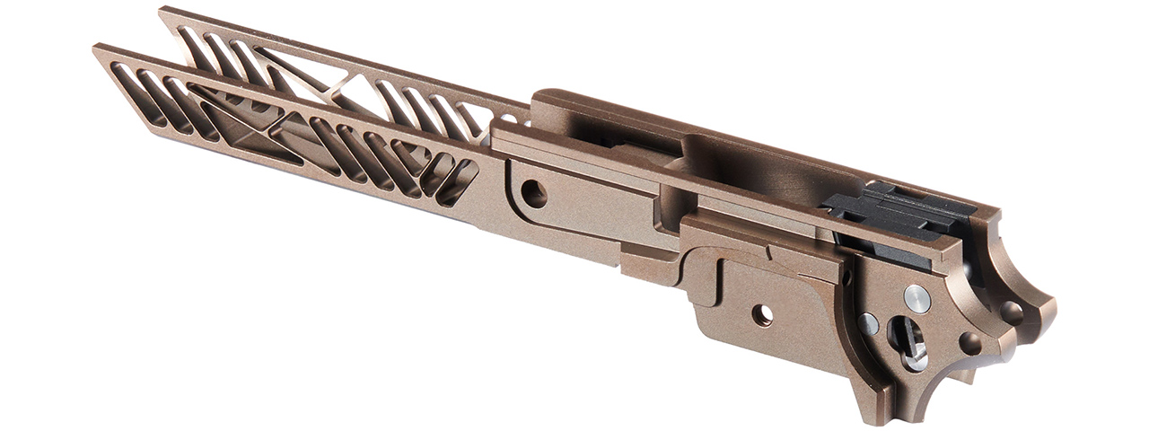 Dr. Black CNC Aluminum Frame Type 01 For TM Hi-CAPA 4.3 GBB Pistols - (Tan)