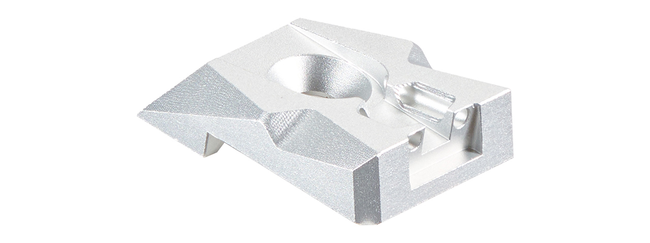 Dr. Black Aluminum Fiber Optic Rear Sight for TM Hi-CAPA 4.3 GBB Pistols - (Silver)