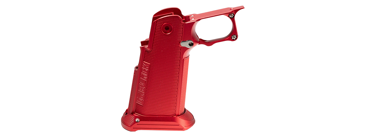Dr. Black CNC Aluminum Type B Grip for Tokyo Marui Hi-Capa GBB Airsoft Pistols - (Red)