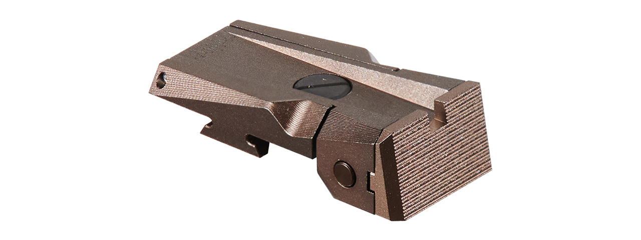 Dr. Black Aluminum Fiber Optic Rear Sight for TM Hi-CAPA 5.1 GBB Pistols - (Tan)