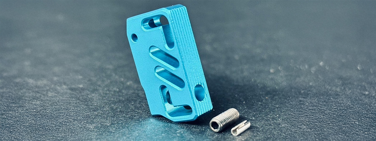 Dr. Black CNC Aluminum Standard A TM Hi-Capa GBB Pistol Trigger - (Aquamarine)