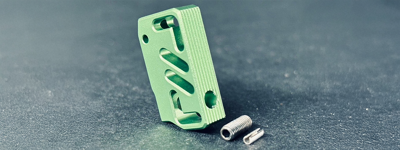 Dr. Black CNC Aluminum Standard A TM Hi-Capa GBB Pistol Trigger - (Green)