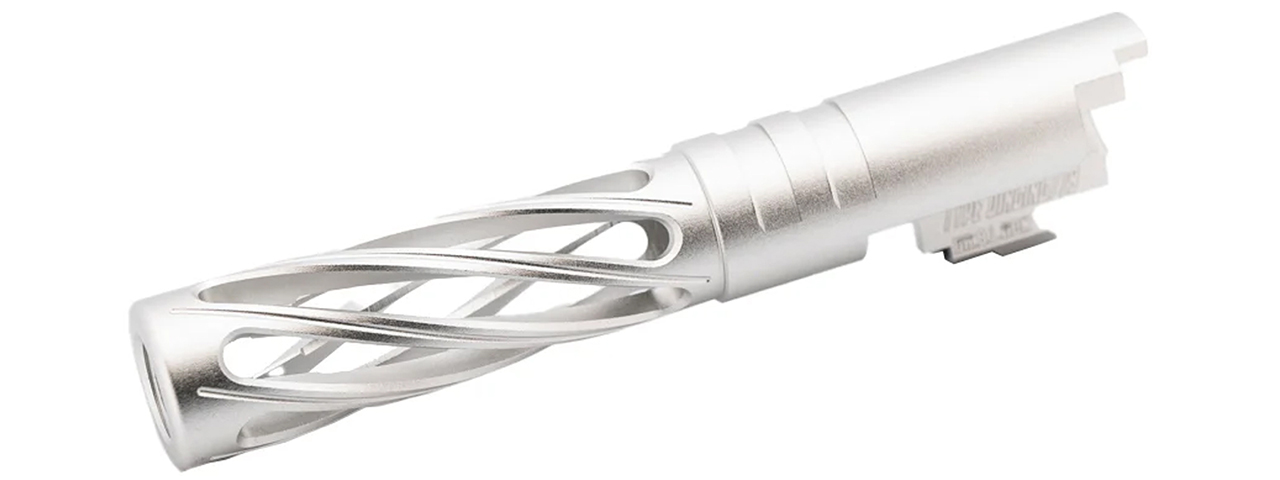 Dr. Black CNC Aluminum DINGING Outer Barrel For TM Hi-CAPA 4.3 GBB Pistols - (Silver)