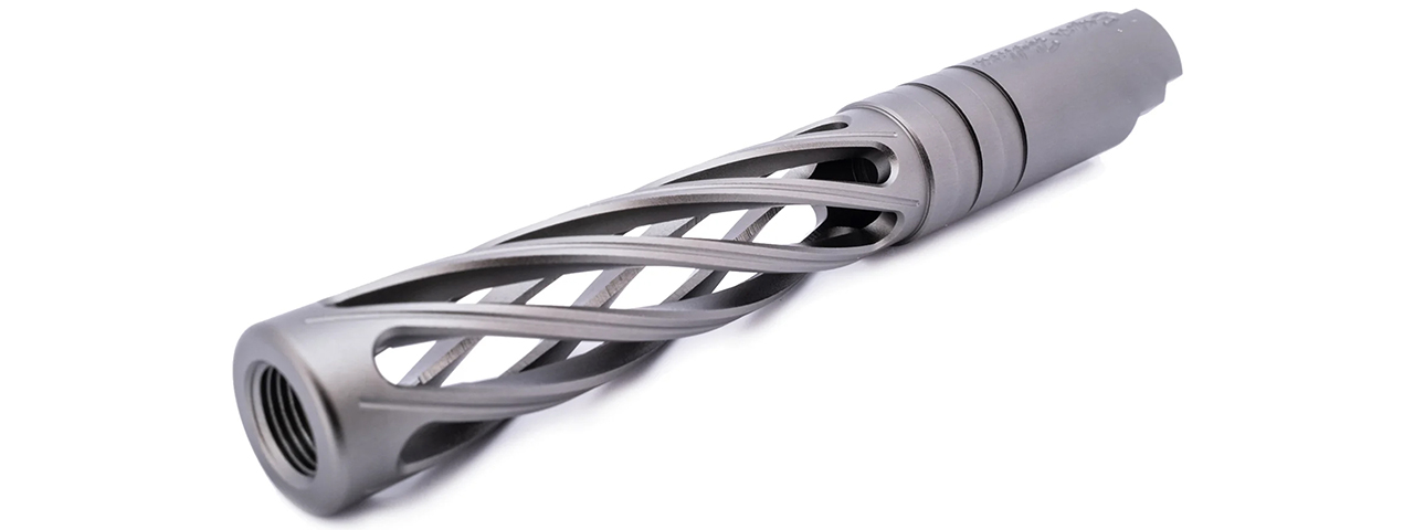 Dr. Black CNC Aluminum DINGING Outer Barrel For TM Hi-CAPA 5.1 GBB Pistols - (Gray)