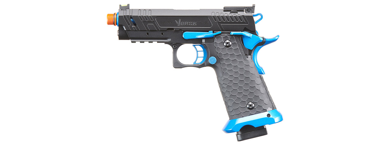 Vorsk Hi-Capa CS Vengeance 3.8 Compact GBB Pistol - (Black/Blue)