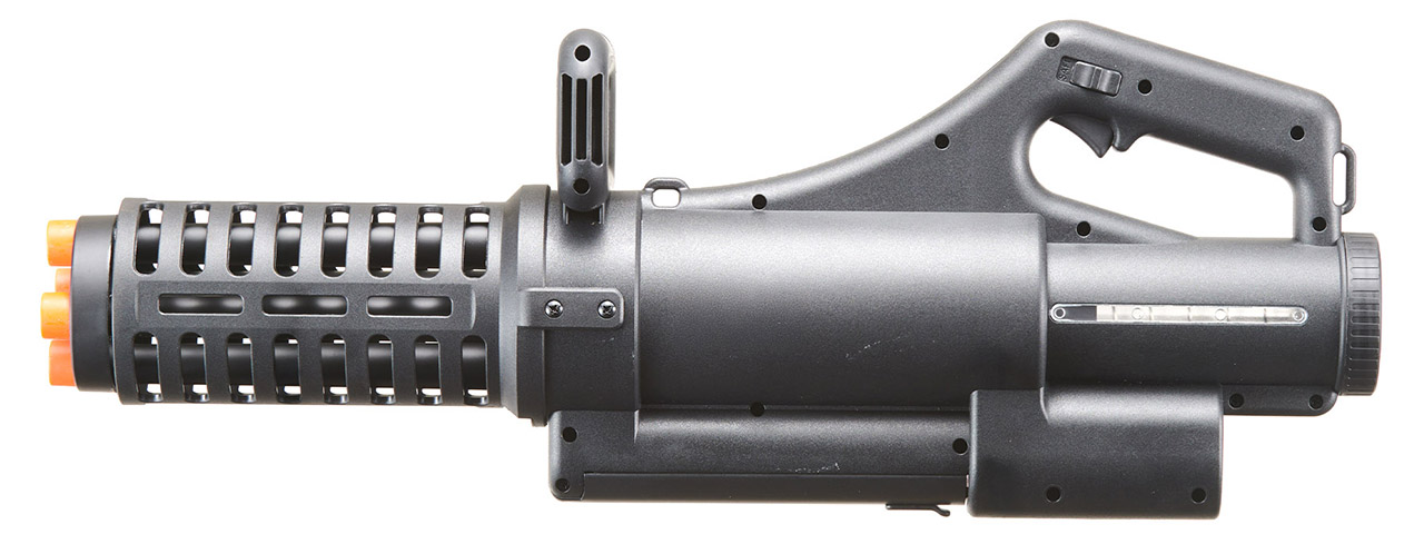 Well Pro Micro M134 Chainsaw Electric Rotating Gatling Mini Vulcan AEG Airsoft - (Black)