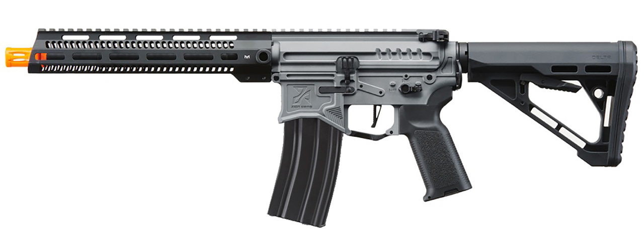 Zion Arms R15 Mod 1 Long Rail Airsoft Rifle with Delta Stock (Color: Grey)