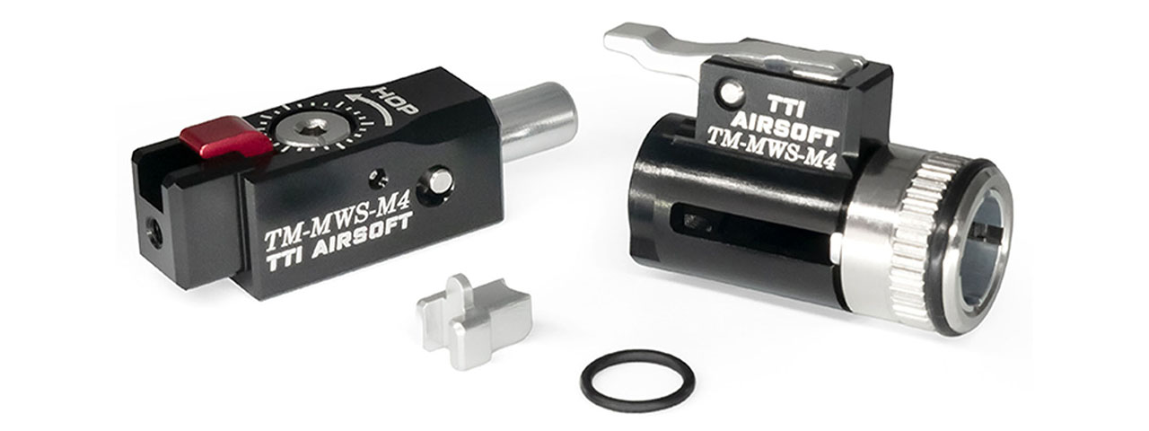 TTI One-Piece Full CNC 7075 TDC Hop-Up Chamber and Adjuster Set for Tokyo Marui MWS M4 GBB Rifles - (Black) TTI One-Piece Full CNC 7075 TDC Hop-Up Chamber and Adjuster Set for Tokyo Marui MWS M4 GBB Rifles - (Black)
