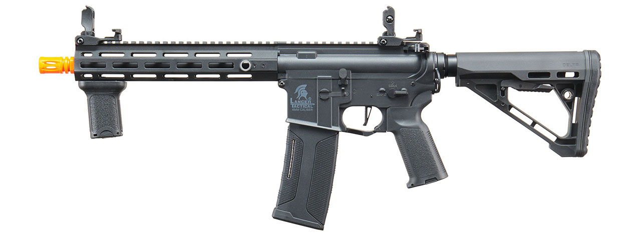 Lancer Tactical Gen 3 Hellion M-LOK 10" Airsoft M4 AEG with Delta Stock (Color: Black)