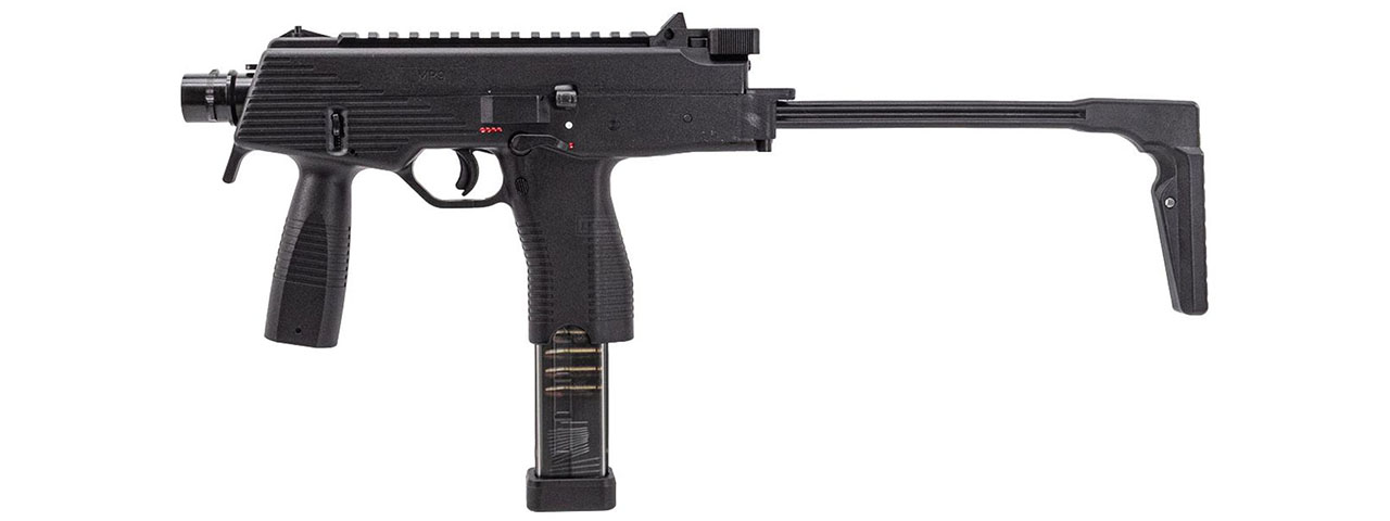 Maruyama MP-IX MP9 Type Gas Blowback Airsoft SMG w/ QD Tracer-Compatible Silencer - (Black)