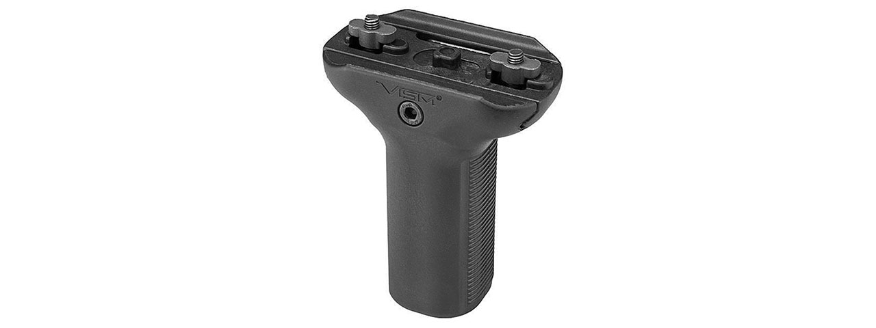 VISM KPM Short Vertical Grip for KeyMod M Lok and Picatinny Mount - (Black)